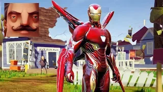 Hello Neighbor - My New Neighbor Iron Man Bleeding Edge Act 2 Random Gameplay Walkthrough