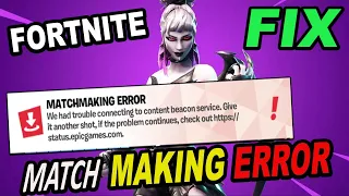 Fortnite Matchmaking Error | How to #fix fortnite #match making bug pc/ps4/ps5 || by borntoplaygames