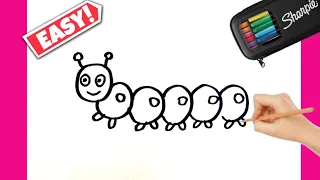 How To Draw A Caterpillar - Preschool