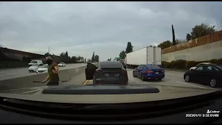 Road Rage: Dashcam video shows violent attack involving Tesla driver