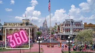 Walk down Main Street USA Magic Kingdom | 360 Video | VR Disney World