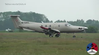 Landing M-SAIL Pilatus PC-12NG at Teuge Airport