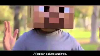 Friend with a creeper-minecraft parody