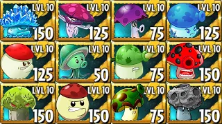 All Shroom Plants Power-Up! in Plants Vs Zombies 2