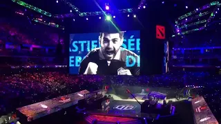 TI9 OG Crowd team intro in stage