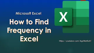 How to find the frequency of a given data in Excel | Frequency of Data