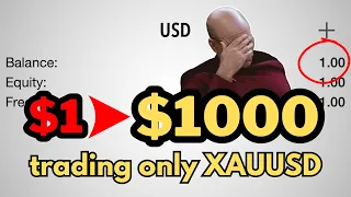 $1 to $1000 in 1 Day Trading XAUUSD | Scalping is easier than you think