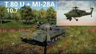 T 80 U + MI-28A Close Air Suport Sweden Warthunder