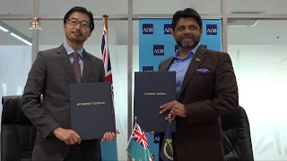 Fijian Attorney-General officiates at the grant agreement signing between ADB and the Fijian Govt
