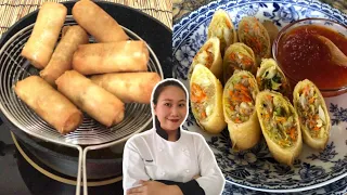 Crispy Vegetable Spring Rolls•Vegetable Roll Recipe • Easy Snacks Recipe | ThaiChef food