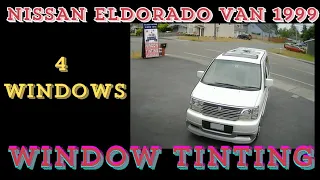 How to tint Nissan Eldorado Van 1999. Windwo tint. tinting. Watch and learn.