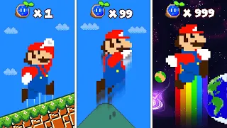 Super Mario Bros. but Mario has SUPER JUMP with 999 Seed Powerups | Game Animation