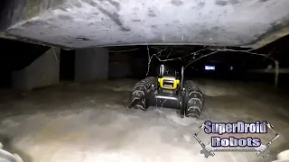 Crawlspace inspection robot (GPK-32 track) in action