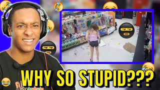 WHY SO STUPID??? 12 Dumbest Robberies Caught on Camera REACTION