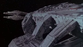 Kampfstern Galactica vs. Zylonen Basisstern