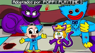 ¡ADOPTADOS POR POPPY PLAYTIME 3 EN MINECRAFT! 😱 | MICHI MIAU Y BEBE NOOB CON CATNAP Y HUGGY WUGGY