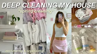 SPRING CLEAN WITH ME 🧺 whole house deep cleaning and organization