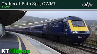 Trains at Bath Spa, GWML - 10/2/18