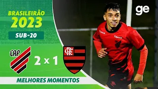 ATHLETICO-PR 2 X 1 FLAMENGO | MELHORES MOMENTOS  | QUARTAS DE FINAL BRASILEIRÃO SUB-20 | ge.globo