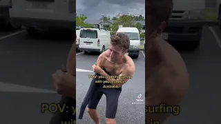 POV: getting ready for a surf in Byron Bay