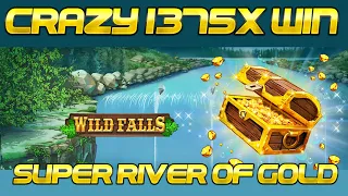 Wild Falls Slot - Crazy 1375x Win Super River Of Gold Bonus Free Spins (Play'n GO)