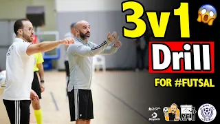 3V1 DRILL FOR FUTSAL | GREAT DRILL TO IMPROVE FIRST TOUCH PASSES