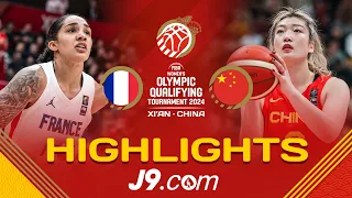Olympic host France make huge statement against China ! | J9 Highlights | FIBA Women's OQT 2024