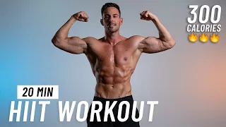 20 Min Full Body HIIT Workout For Fat Burn At Home (No Equipment, No Repeats)