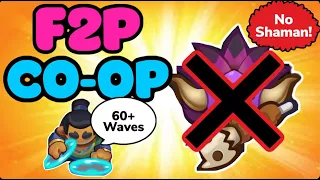 RUSH ROYALE - 100% F2P CO-OP RUN!! 60 WAVES and NO SHAMAN!