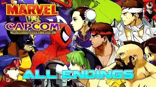 Marvel vs. Capcom - Clash of Super Heroes - All Endings - PlayStation