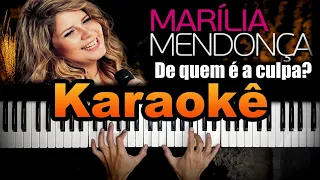 (Karaokê) De Quem é a Culpa? - Marília Mendonça | Piano Cover - Diego Lucchesi