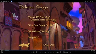 Aladdin:Platinum Edition (Disc 1) 2004 DVD Menu Walkthrough