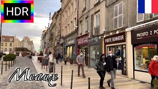 🇫🇷🎄【HDR 4K】Meaux Winter Walk - around Saint Stephen's Cathedral of Meaux (February 2021)