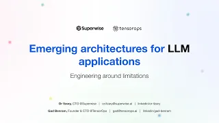 Emerging architectures for LLM applications