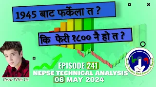 १९५० बाट फर्केला त ?  NEPSE TECHNICAL ANALYSIS | Vinay Kc 06MAY   2024  EP- 241