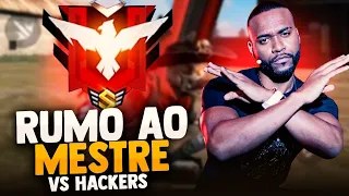 🔴FREE FIRE AO VIVO🔴PEGANDO MESTRE NO MODO CONTRA SQUAD🔴4x4 VS HACKERS!? RUSHADÃO INSANO🔴