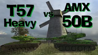 WOT Blitz Face Off || AMX 50 B vs T57 Heavy