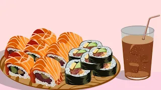 ASMR MUKBANG Sushi & sashimi platter mukbang 🍥