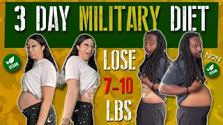 Military Diet: Lose 10 Pounds In 3 Days | Guaranteed Results!! 🍎🥕🥦 Vegan, Vegetarian, and non Vegan