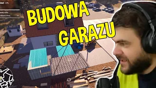 Budowa garażu, ŻURAW i lanie betonu - Construction Simulator (Live)