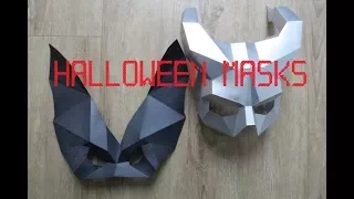 hallloween masks -papercraft - Steve Wintercroft - dutchpapergirl