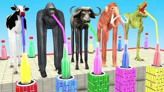 Cow Mammoth Elephant Lion Choose the Right Mystery Drink Bottle Escape Room Game Max Level Long Legs