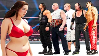 Aqua Girl vs Roman Reigns, Brock Lesnar, John Cena, The Undertaker & The Great Khali