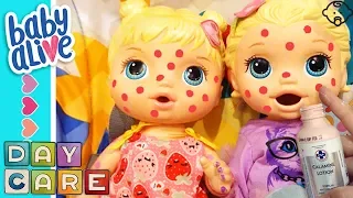👶 Baby Alive Daycare! Baby Alive Kitty gets the CHICKEN POX! 😲Will it spread around the nursery?