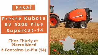 Essai de la presse Kubota BV5200 Plus TIM