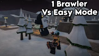 1 Brawler vs Easy Mode | Tower Defense Simulator