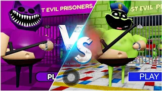 CatNap vs Hoppy Hopscotch Barry's Prison Run Obby - Roblox!