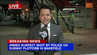 Suspect shot by police on subway platform in the Bronx