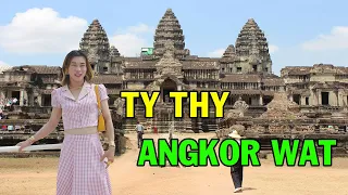 Ty Thy du lịch Angkor Wat Campuchia di sản thế giới đẹp cổ kính - Ty Thy Vlog Gỏi đu đủ