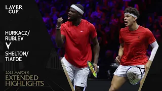 Hurkacz/Rublev v Shelton/Tiafoe Extended Highlights | Laver Cup 2023 Match 9